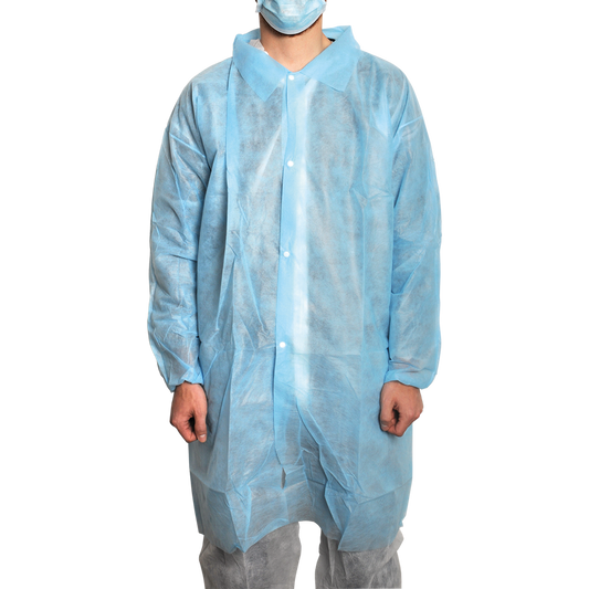 MaiMed-Coat V, besöksrock av fleece med 4 tryckknappar, ca. 120 cm