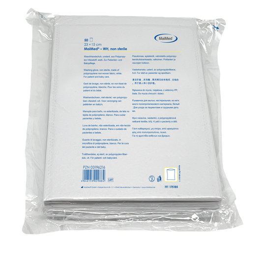 MaiMed tvätthandske, icke-steril, tillverkad av fleece