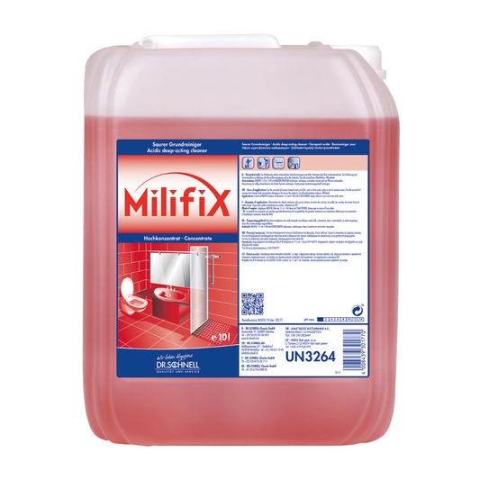 Perfekt für Bauschlussreinigungsaufgaben ist ein roter Behälter Dr.