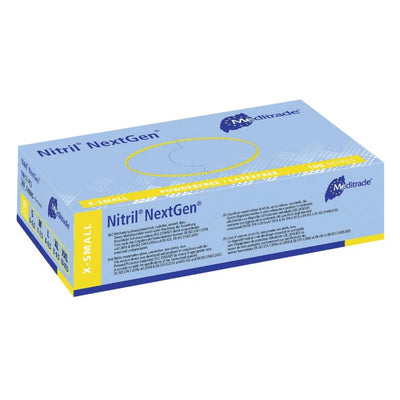 Meditrade nitrilhandskar NextGen® EN 455, pulver -fri, blå, 100 bitar.