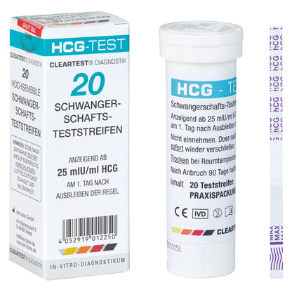 Clear Test HCG Graviditetstestremsor - 20 bitar | Pack (20 tester)