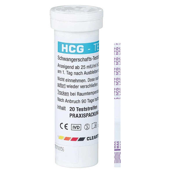 Clear Test HCG Graviditetstestremsor - 20 bitar | Pack (20 tester)