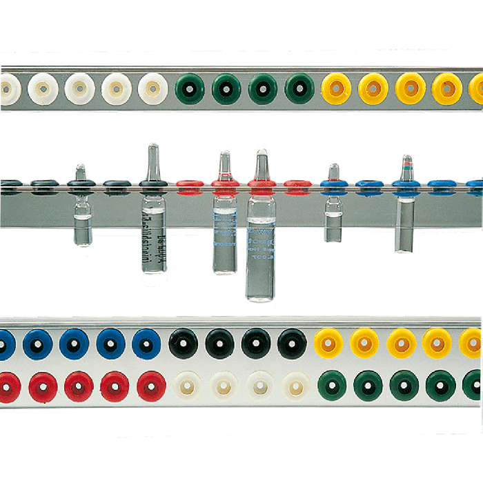 Varioflex-Ampullenschiene Alu. einreihig für 48 Ampullen