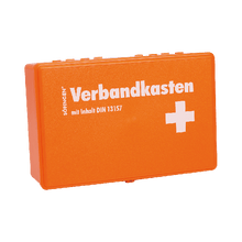 KIEL Första hjälpen-låda, tom, plast, orange