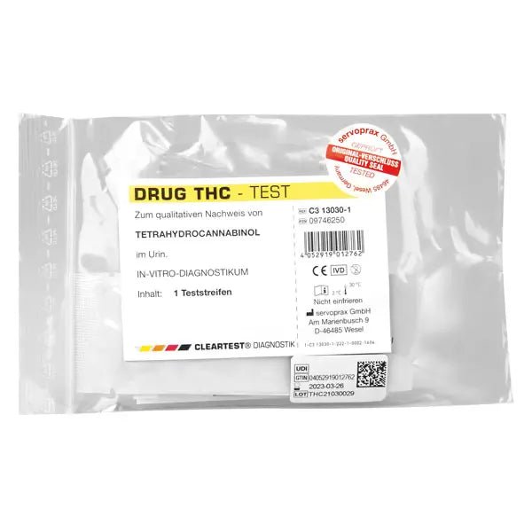 Tydligaste drogtest tetrahydrocannabinol teststickor, individuellt test | Styck (1 test)