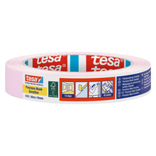tesa Professional 4333 Präzisionskrepp Sensitive Krepp-Abdeckband, hellrosa 50 m x 19 mm