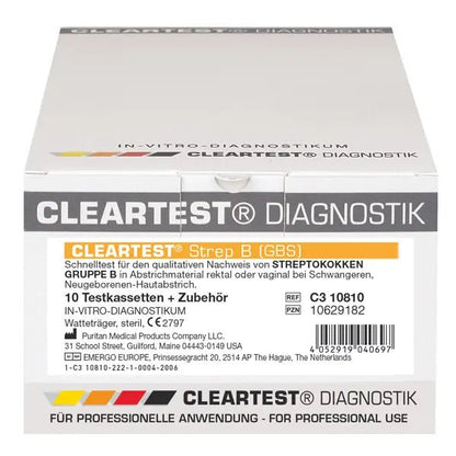 Cleartest Strep-B (GBS) Streptococcus B-test, förpackning: 10 tester | Pack (10 tester)