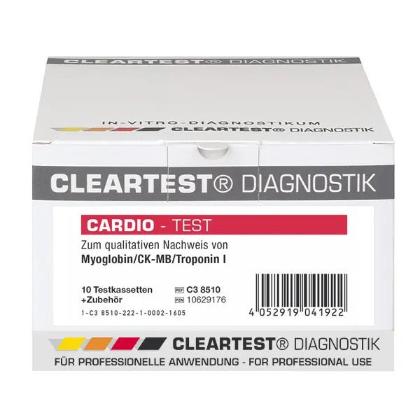 Cleartest Cardio, Pack: 5 testkassetter Myoglobin/CK-MB/Trop I | Pack (5 tester)