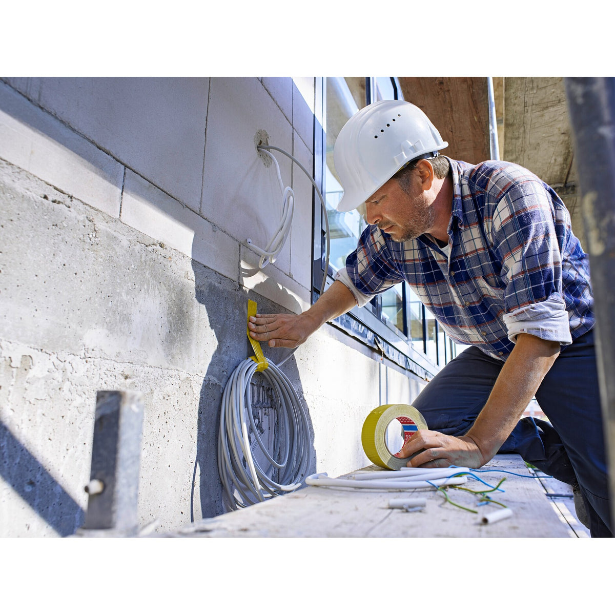 tesa Professional 4662 betongtejp, 50 m x 48 mm, gul – Användningsområde