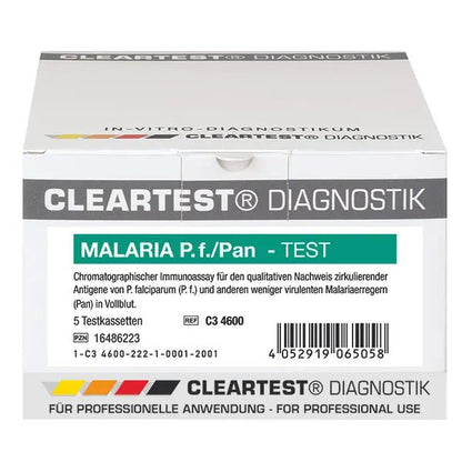 Cleartest Malaria P.f./Pan Pack: 5 testkassetter | Pack (5 tester)