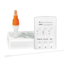 Cleartest SARS-CoV-2/Influenza A+B/RSV Pack: 10 tester, med tillbehör från nasofarynxpinne | Pack (10 tester)