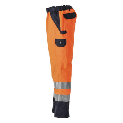 MASCOT® Linz överdragsbyxa, hi-vis orange/marinblå
