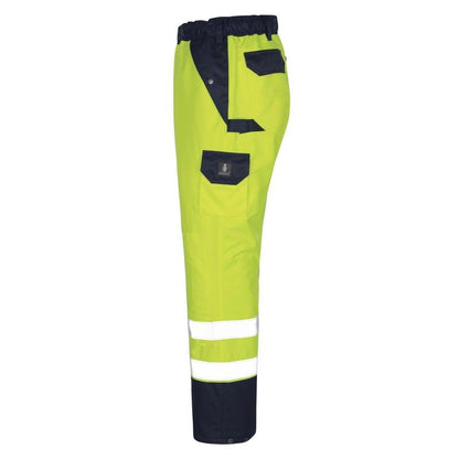 MASCOT® Linz överdragsbyxa, hi-vis gul/marinblå