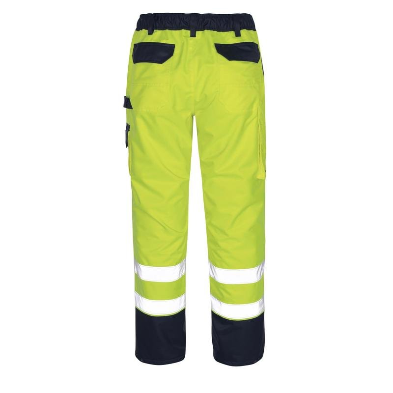 MASCOT® Linz överdragsbyxa, hi-vis gul/marinblå