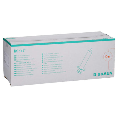 Injekt Solo Spruta, 10 ml Luer-anslutning, excentrisk | Förpackning (100 stycken) 