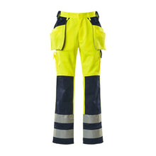 MASCOT® Almas hantverksbyxa, hi-vis gul/marinblå