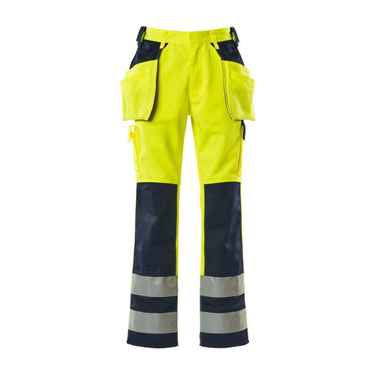 MASCOT® Almas hantverksbyxa, hi-vis gul/marinblå