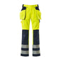 MASCOT® Almas hantverksbyxa, hi-vis gul/marinblå
