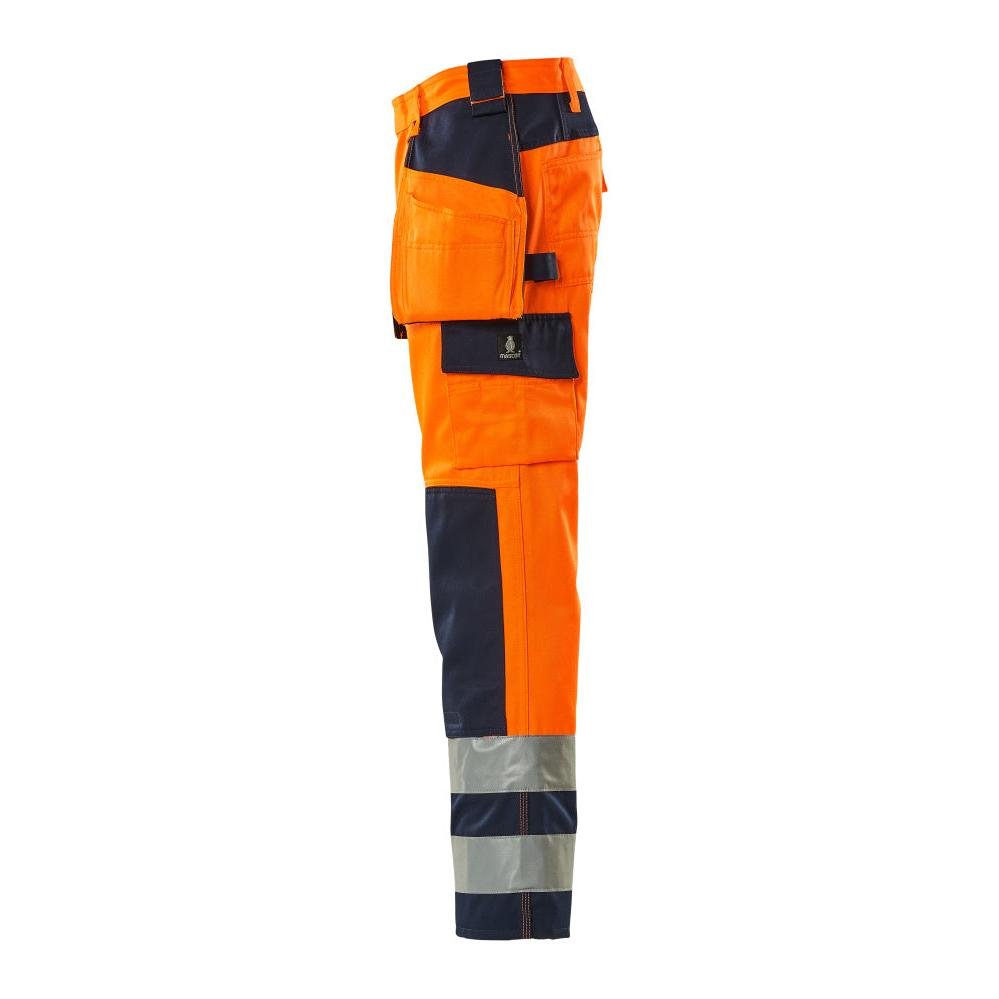 MASCOT® Almas hantverksbyxa, hi-vis orange/marinblå