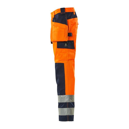 MASCOT® Almas hantverksbyxa, hi-vis orange/marinblå