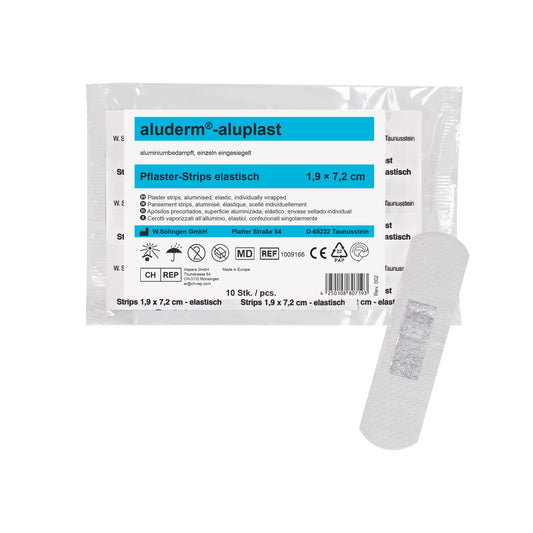 aluderm®-aluplast elastiska remsor 1,9 x 7,2 cm, 10 stycken
