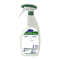 En 750 ml Oxivir Excel™ Foam desinfektionsrengöringsmedel med AHP, användningsklart, från Diversey Deutschland GmbH & Co. OHG, står med skumsprej och grön-vit sprejhuvud mot vit bakgrund.