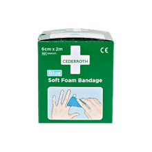 Cederroth Soft Foam-bandage, blått, 2 m x 6 cn – påfyllningsförpackning 51011011