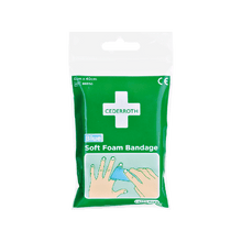 Cederroth Soft Foam-bandage, blått, 40 cm långa bitar, 6 cm breda, påfyllningsförpackning 666150