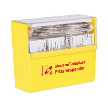 Gul aluderm®-aluplast-plåsterdispenser, fylld