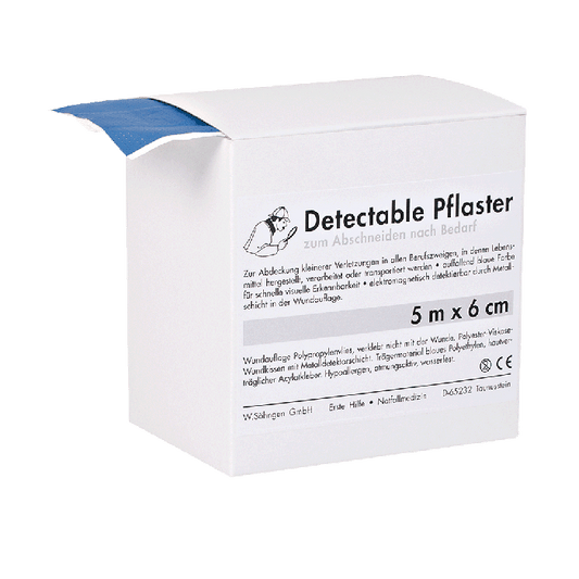 Detekterbart plåsterband, 5 m x 6 cm
