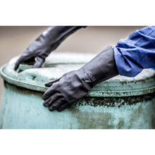 NITRAS BLACK BARRIER, kemikalieskyddshandskar, svarta