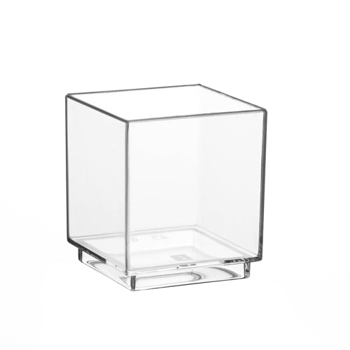 Starpak 30 fingerfood-skålar är klara, fyrkantiga PS-behållare (55 ml, 4,7 x 4,2 x 4,2 cm), perfekta för servering eller presentation, avbildade mot vit bakgrund; förpackning med 30 stycken.