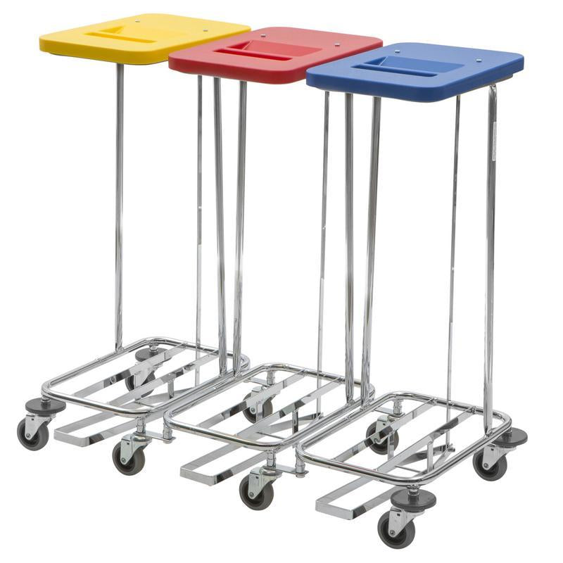 VERMOP Meditrans trippel tvättkorg, med lock och pedal 1 st