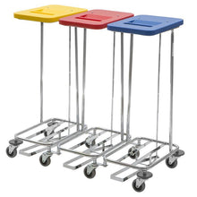 VERMOP Meditrans trippel tvättkorg, med lock och pedal 1 st