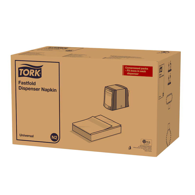 Fastfold White Dispenser Servett | Förpackning (300 ark)