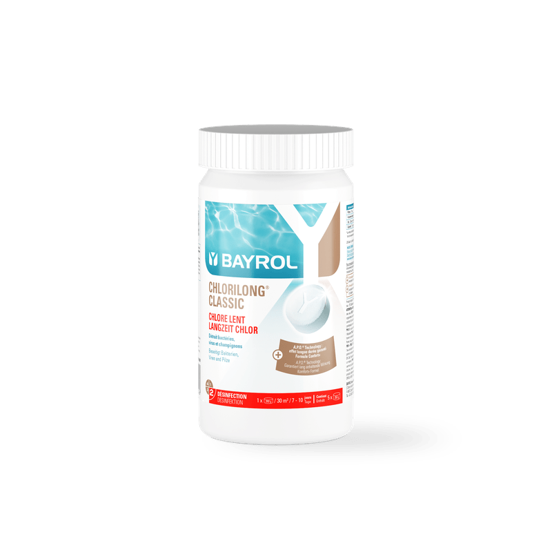 BAYROL Chlorilong® CLASSIC långsamt upplösande klortabletter för pooler