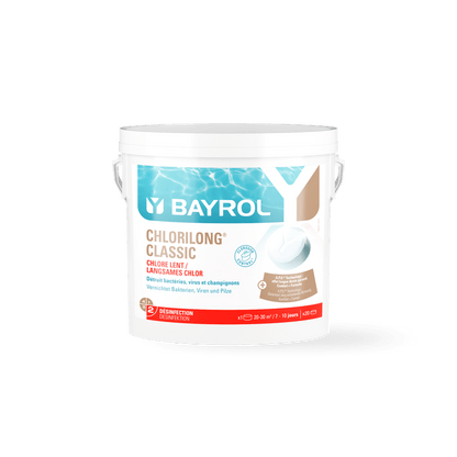 BAYROL Chlorilong® CLASSIC långsamt upplösande klortabletter för pooler