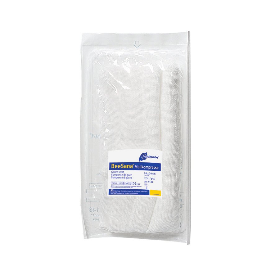 BeeSana® gasväv kompress, utan RöKo, steril