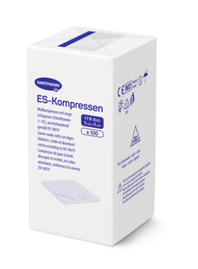 ES komprimerar olika storlekar, icke-sterila - 5 x 5 cm | Förpackning (100 stycken)