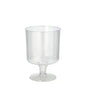 Ett set med 10 transparenta, enstyckade Starpak-stjälkglas för rödvin (PS, 0,2 l, Ø 7,2 cm, 10 cm höga) står upprätt mot en enkel vit bakgrund. Levereras i krympplast.