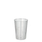 En kristallklar Starpak 40 dricksglas (PS, 0,1l, Ø 5,5cm · 7,5cm) står mot en vit bakgrund. På krympfolien är lätta textdetaljer synliga - idealisk för fester och evenemang (40 stycken).