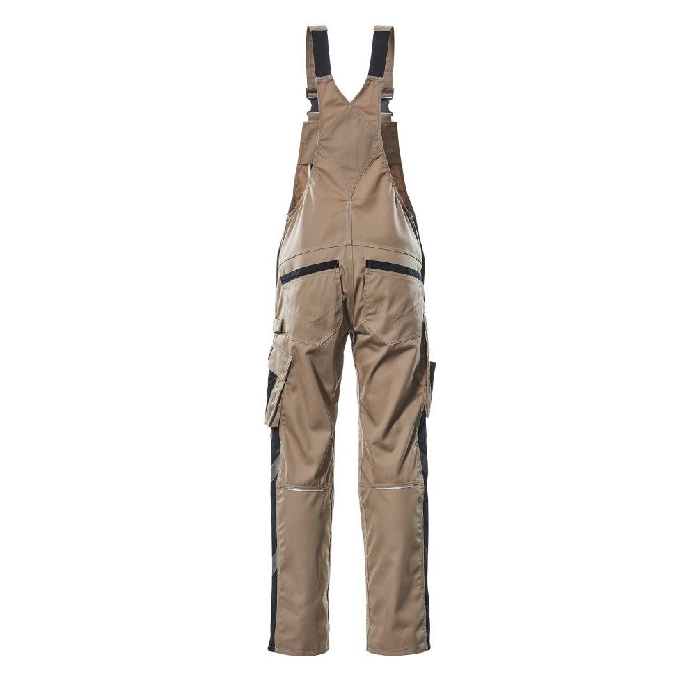 MASCOT® Augsburg byxbyxor, ljus khaki/svart