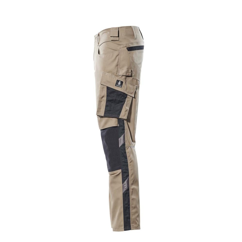 MASCOT® Mannheim byxa, ljus khaki/svart