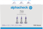 Alphacheck TRI säkerhetslansetter 23G | Förpackning (100 stycken)
