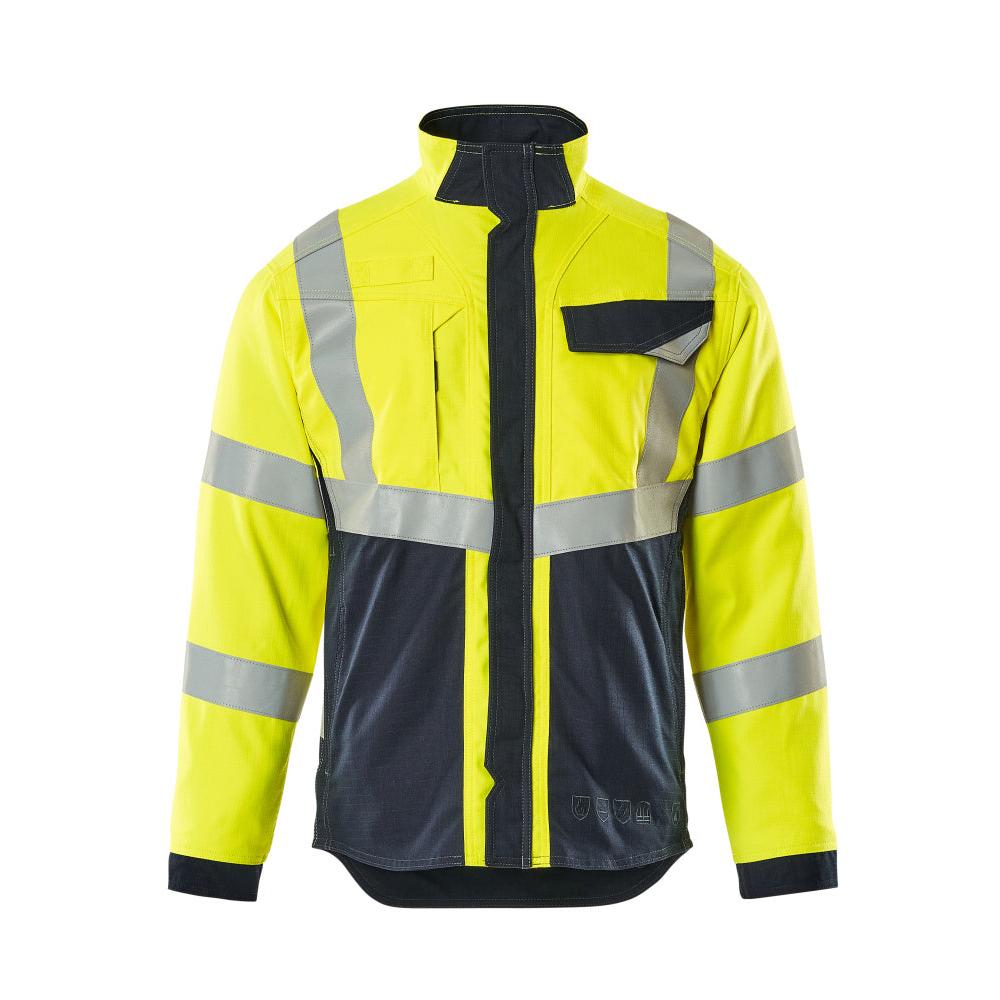 MASCOT® Biel Multisafe arbetsjacka, hi-vis gul/svart-blå