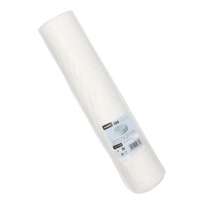 En förpackning med 100 runda Starpak "To Go"-kupollock av PS, insvept i en genomskinlig förpackning med produktetikett och streckkod – idealisk för varma drycker på språng eller att ta med vid evenemang.