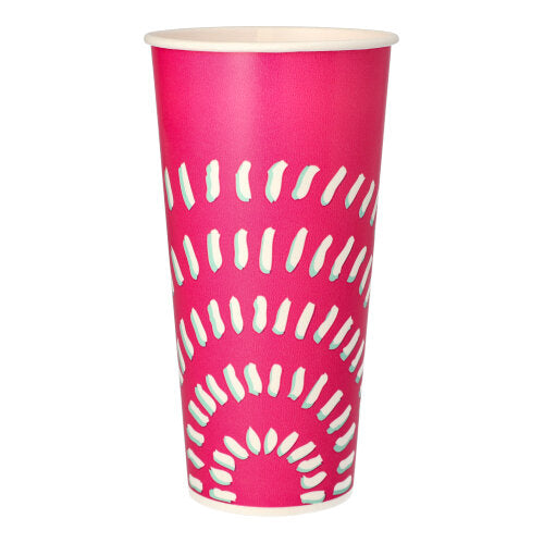 Starpak 50 dricksglas för kalla drycker av papper (0,5 l, rosa, 8,97 cm Ø, 16,83 cm hög) är idealiska för fester – stabila engångsglas i ett praktiskt 50-pack med iögonfallande design.