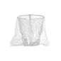 Ett transparent tandborstglas från Duni GmbH (PS, individuellt förpackat för hygien) sitter mitt på en vit bakgrund med en klar plastpåse - idealiskt för stilfull organisering i badrummet.