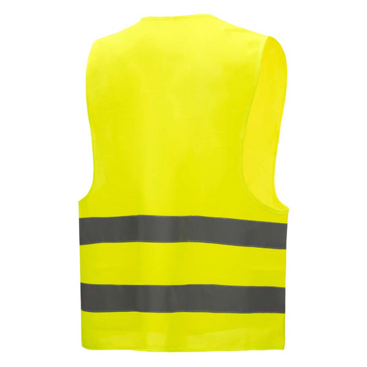 Nitras varningsskydd Vest Neon Yellow Breathable Reflex Strip för god sikt