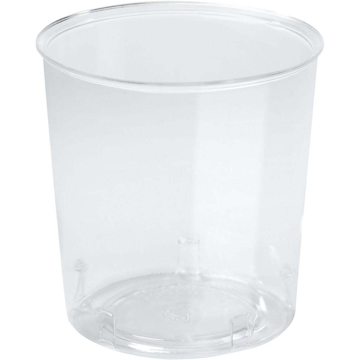 En transparent glas Trend PS-bägare från Duni GmbH med släta sidor och en lätt avrundad kant, fotograferad tom mot en enkel vit bakgrund.